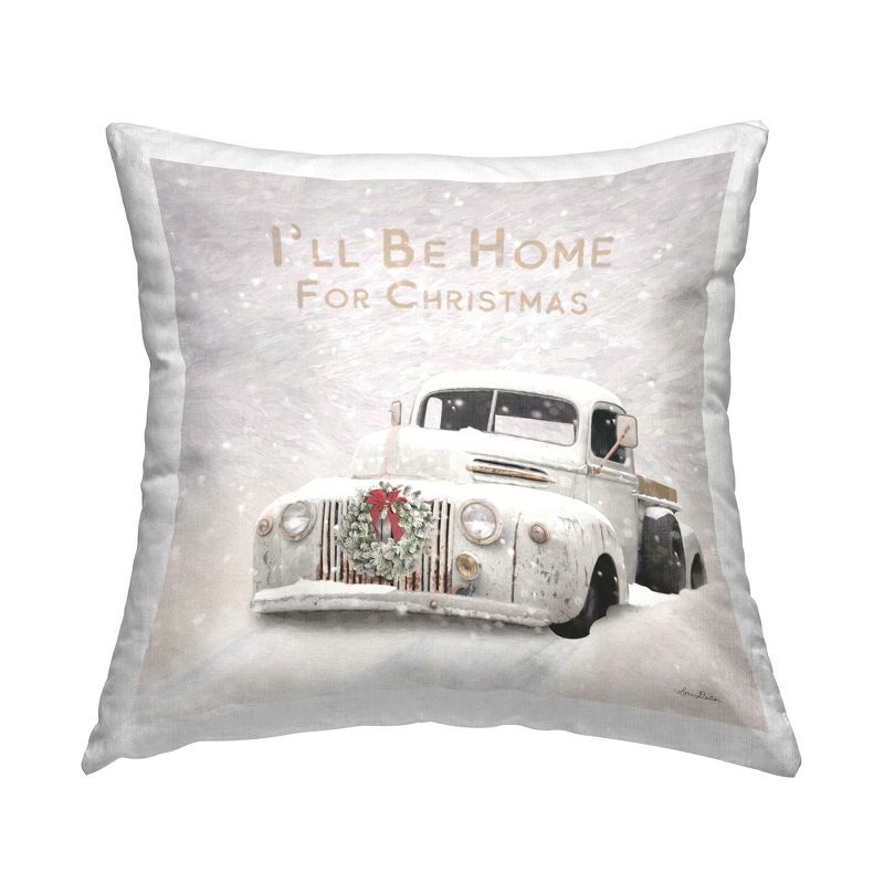 Christmas Scene Square Decorative Throw Pillow Set