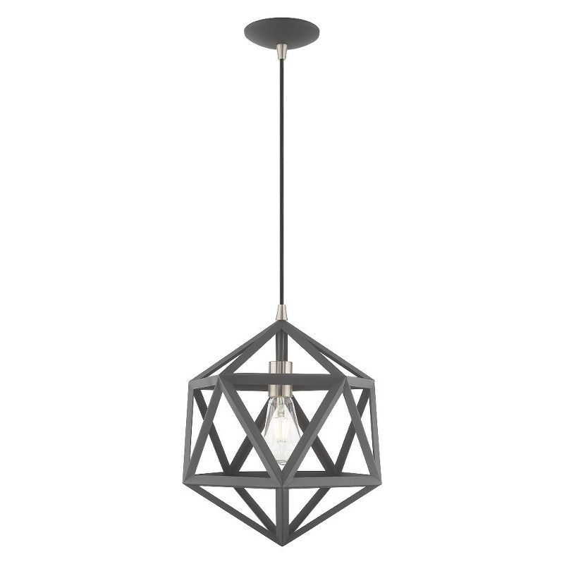 Scandinavian Gray Geometric Metal Mini Pendant Light