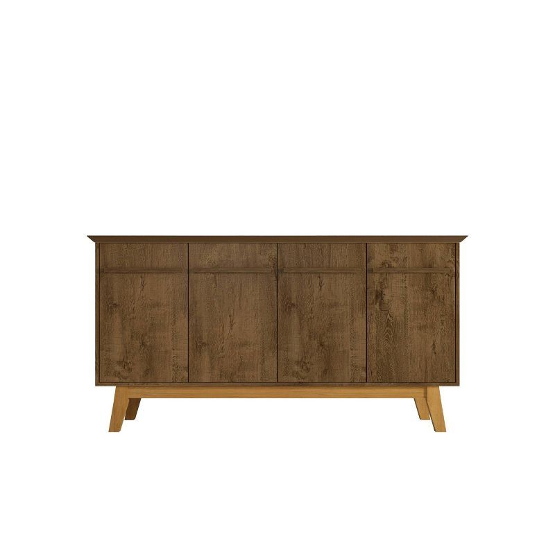 Yonkers Rustic Brown Mid-Century Modern Sideboard