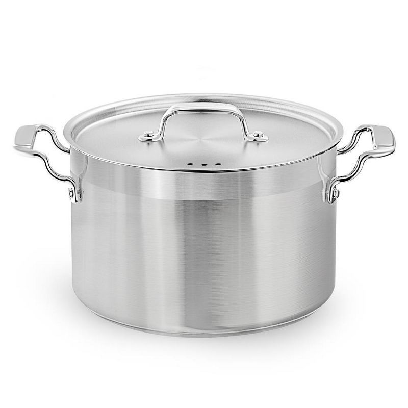 NutriChef 5-Quart Stainless Steel Stockpot with Lid