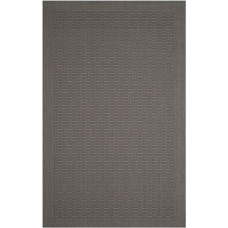 Gray Geometric Hand-knotted 4' x 6' Synthetic Area Rug