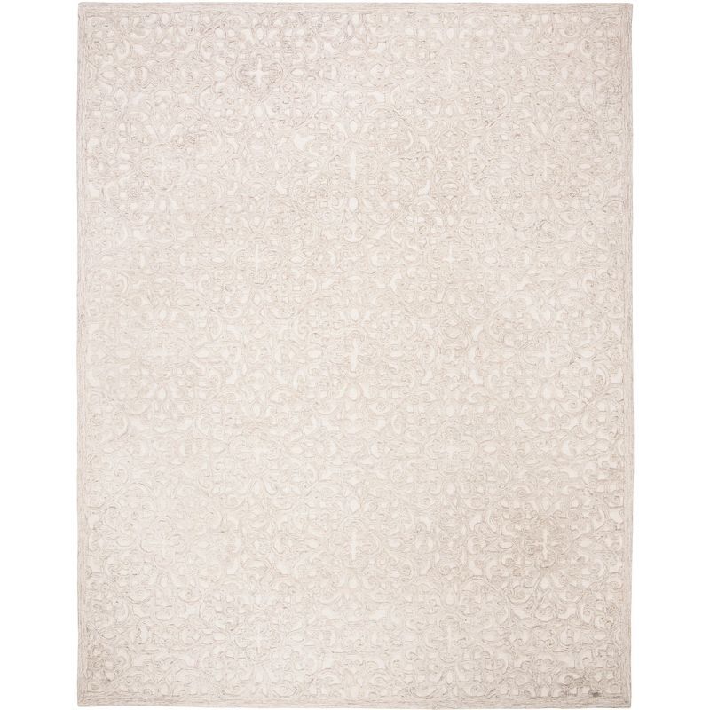 Camel and Ivory Hand-Tufted Wool 9' x 12' Rug