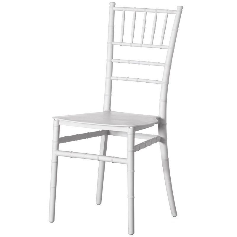 Modern White Stackable Chiavari Plastic Side Chair