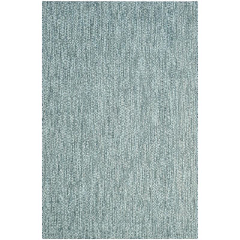 Aqua Delano Easy-Care 6'7" x 9'6" Synthetic Indoor/Outdoor Rug