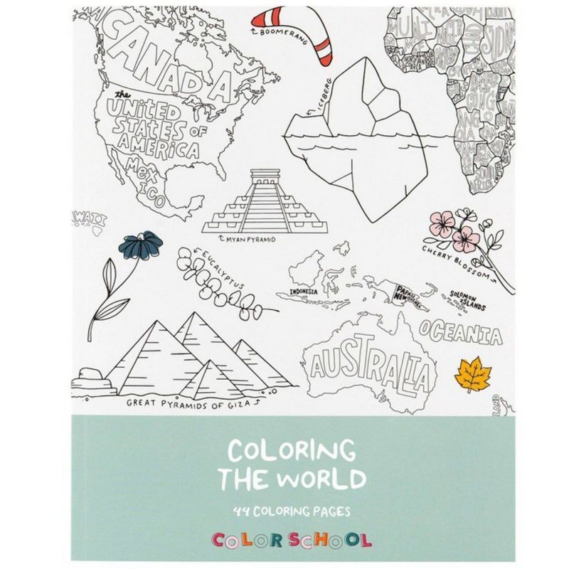 Color School World Exploration Coloring Book, 44 Pages, 10"x8"