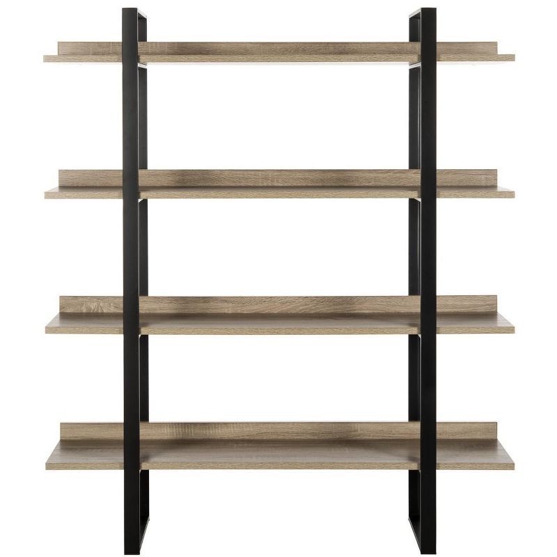 Belgium-Inspired Oak & Black Iron 4-Tier Etagere