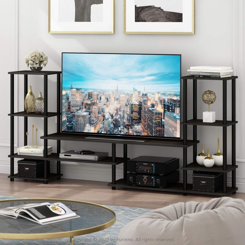 Espresso Black Particleboard Grand Entertainment Center