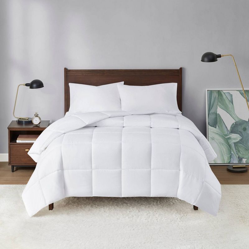 White Full Down Alternative Microfiber Comforter Set