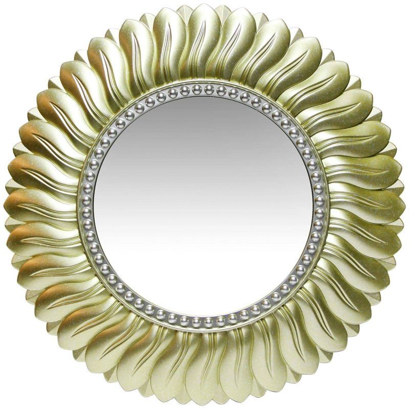 Marseille 21.5" Round Silver and Gold Wall Mirror