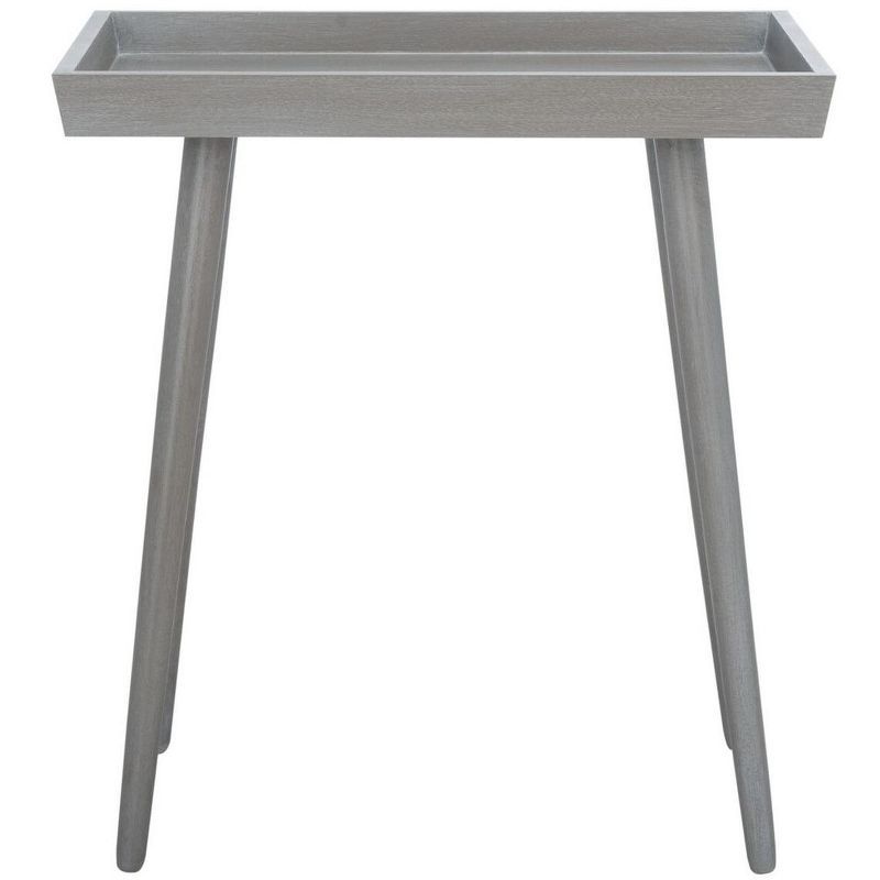 Slate Grey Pine Rectangular Tray Accent Table