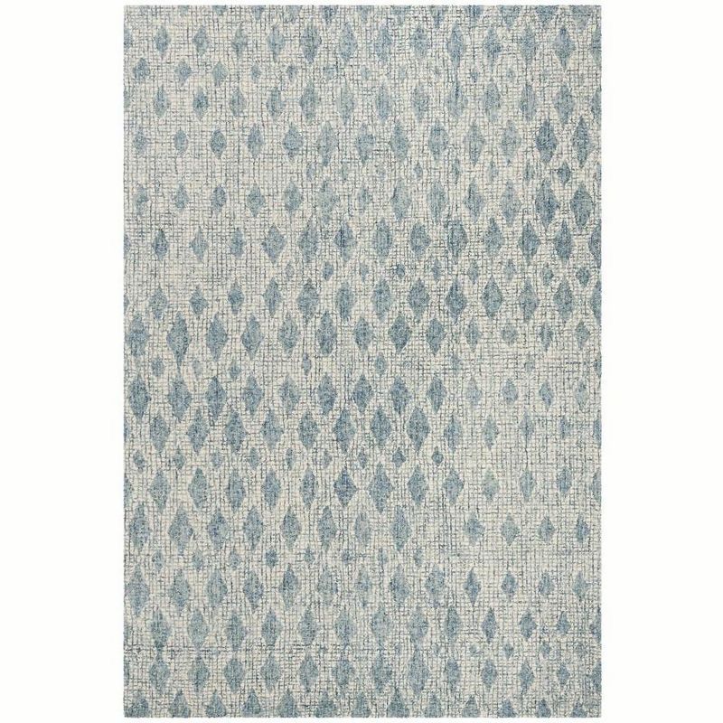 Handmade Abstract Blue Wool Blend 8' x 10' Area Rug