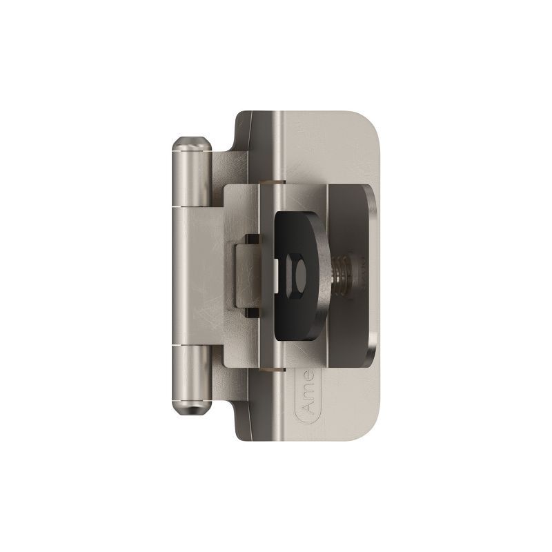 Satin Nickel 3/8 Inch Inset Double Demountable Cabinet Hinge