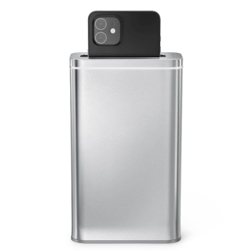 Brushed Stainless Steel UV-C Phone Sanitizer Station