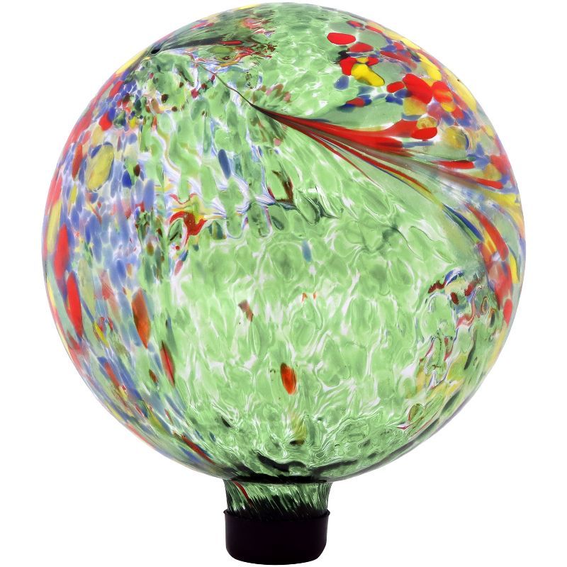 Green Artistic 10-Inch Glass Outdoor Gazing Globe