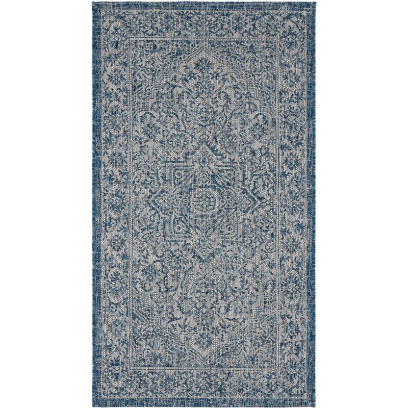 Gray 5' x 7' Easy Care Synthetic Rectangular Rug