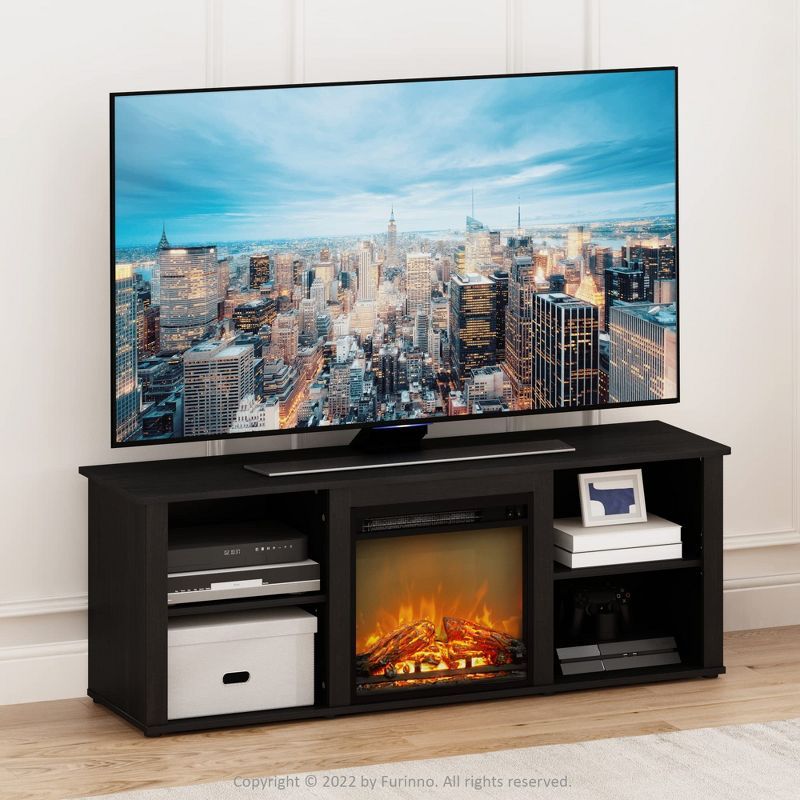 Americano Electric Fireplace TV Stand with Adjustable Shelves