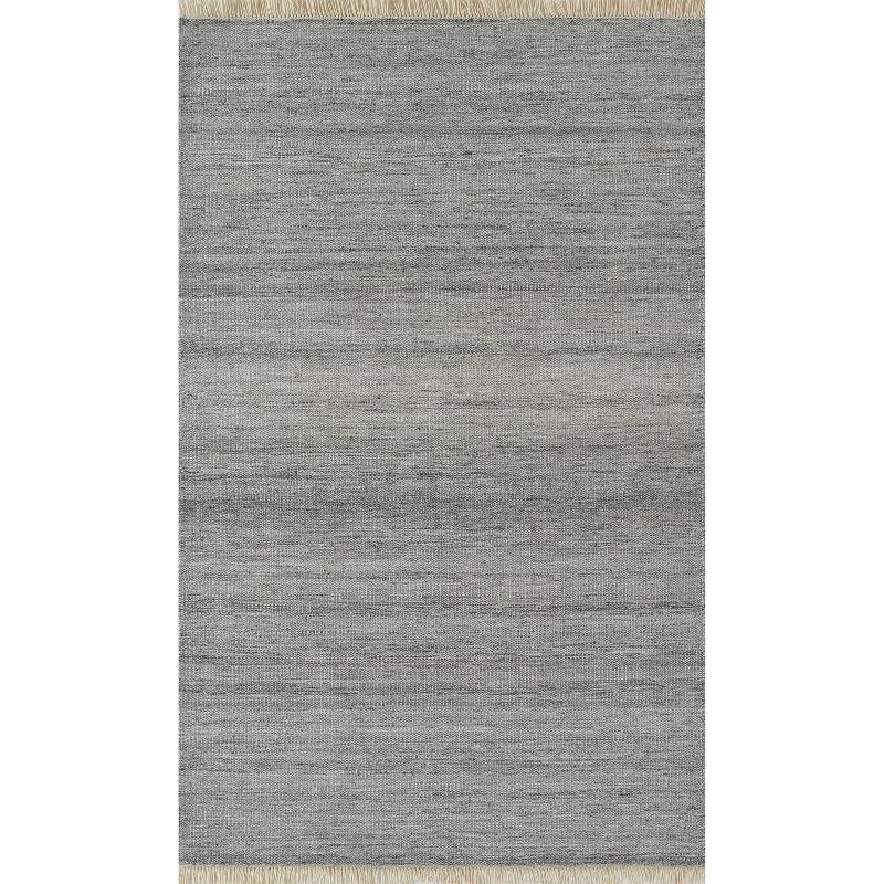 Handwoven Silver Rectangular 8' x 10' Indoor/Outdoor Rug