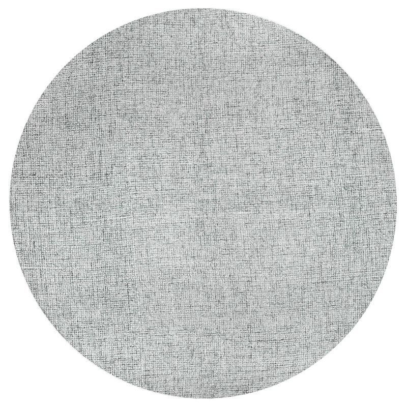 London Blue 10' Round Hand-Tufted Easy Care Wool Rug