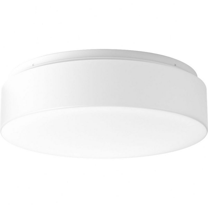 White Glass LED Flush Mount Ceiling Light with Acrylic Diffuser