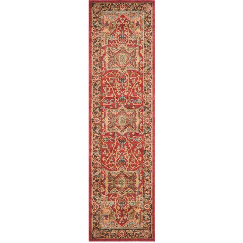 Elegant Natural/Navy Synthetic 2'2" X 6' Hand-Knotted Runner Rug