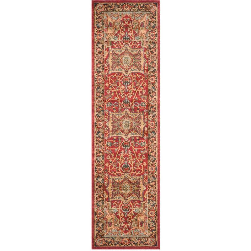 Safavieh Mahal Red and Navy Synthetic Runner Rug 2'2" x 20'