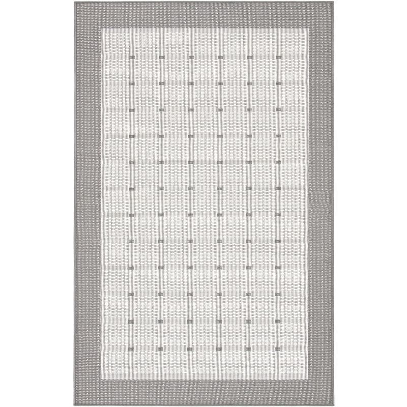 Bermuda Gray and Ivory 3' x 5' Synthetic Area Rug