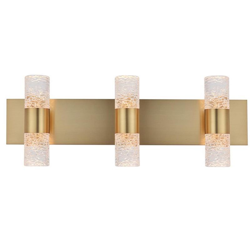 Vega Gold and Clear Glass 6-Light LED Wall Sconce