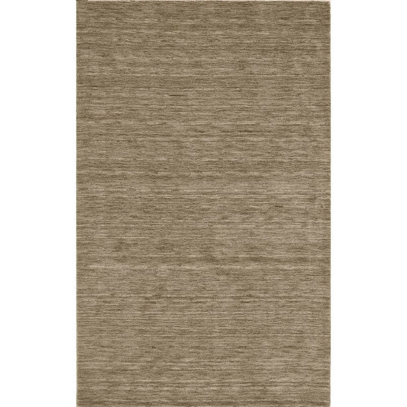 Taupe Hand Loomed Wool and Synthetic 8' x 10' Area Rug