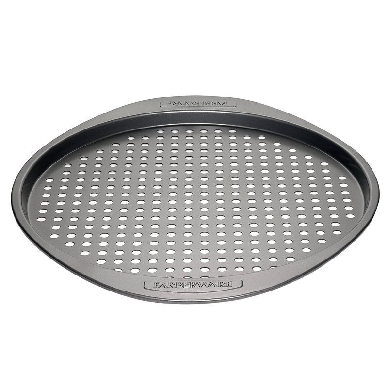 Farberware 13-Inch Gray Nonstick Steel Pizza Crisper