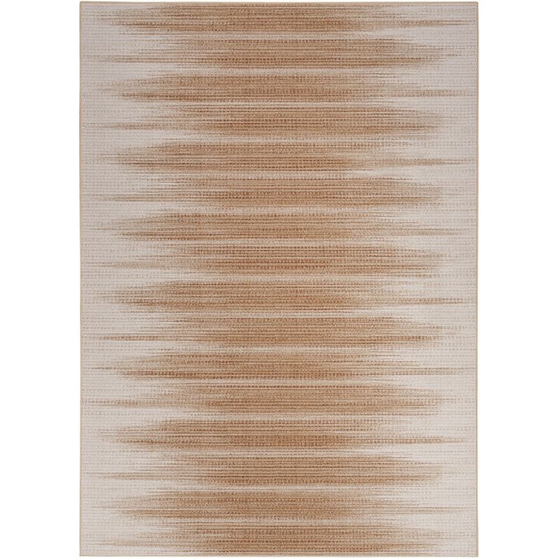 Brown and Beige Abstract Flatweave 5' x 7' Area Rug