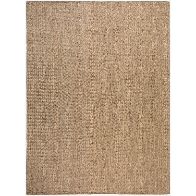 Natural Geometric Flatwoven Rectangular 8' x 10' Indoor/Outdoor Rug