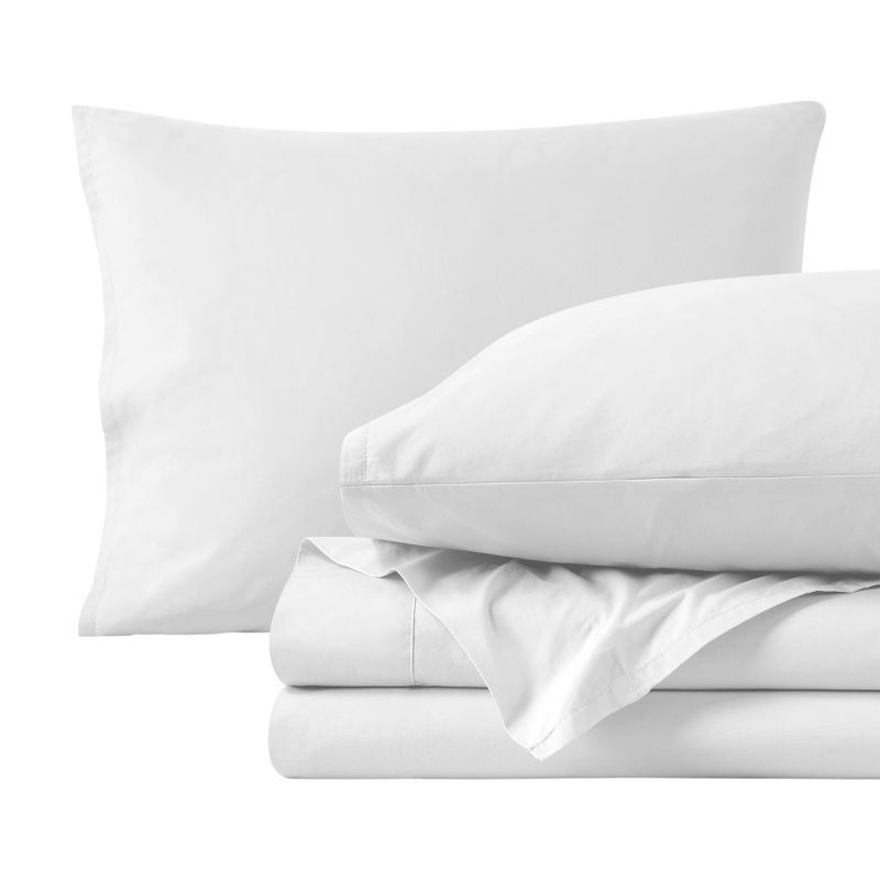 300 Thread Count Organic Cotton Percale Bed Sheet Set by Bare Home