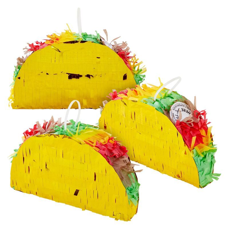 Mini Yellow Taco Piñatas for Festive Celebrations