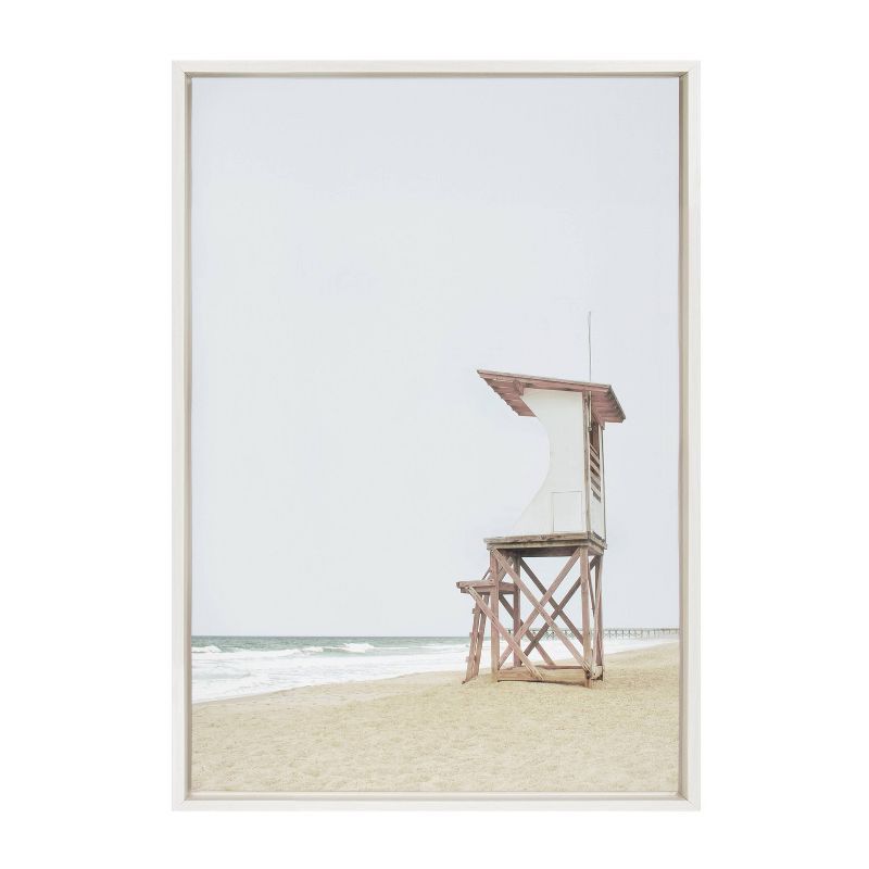 Sylvie Coastal Beach Lifeguard Tower Canvas Print, 36x27