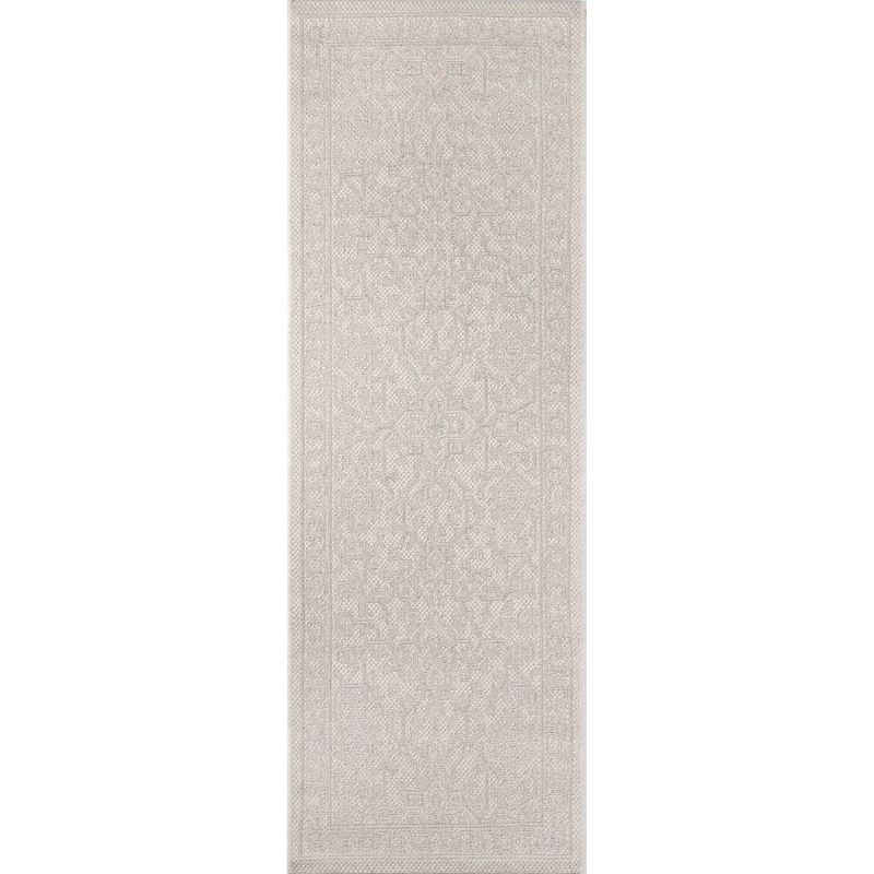 Boothbay Traditional Tufted Gray Synthetic Runner Rug - 90"x31"