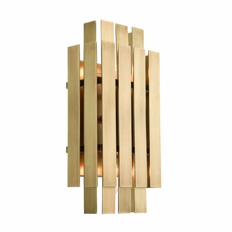 Natural Brass 2-Light Dimmable Wall Sconce