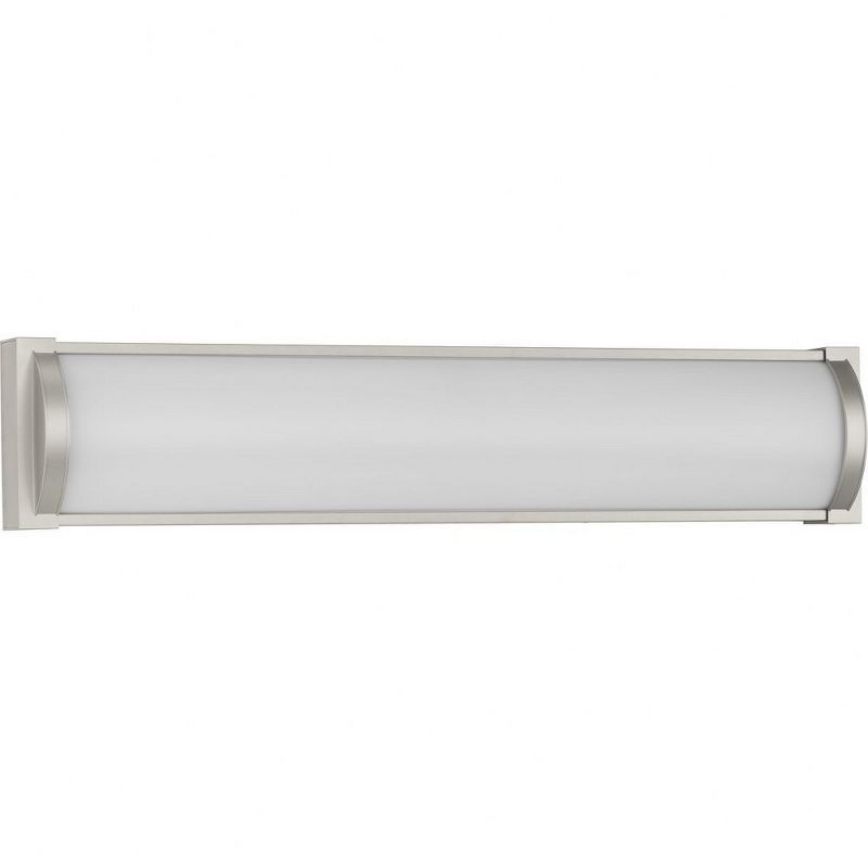 Barril 24" Brushed Nickel LED Linear Vanity Light with Acrylic Shade