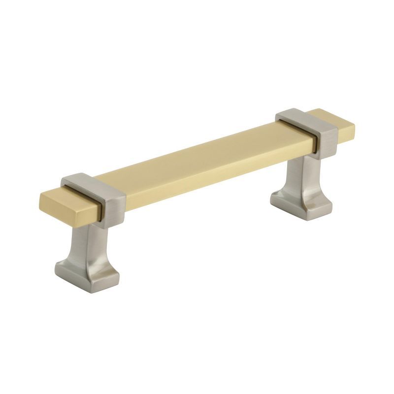 Brushed Gold and Satin Nickel Cabinet Bar Pull with Mounting Hardware