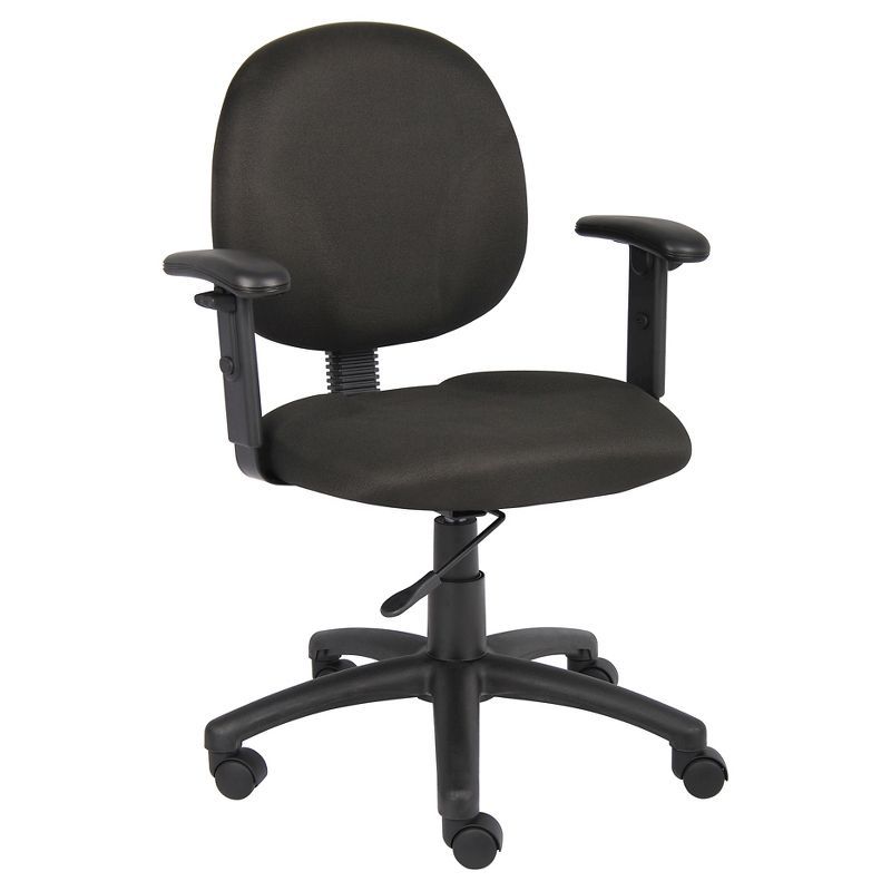 Ergonomic Diamond Task Chair with Adjustable Arms - Black