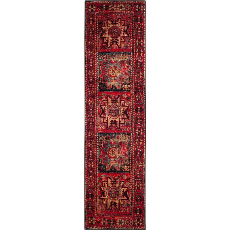 Red Multi High Pile Safavid Style Area Rug