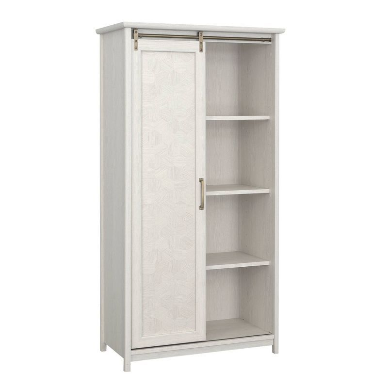 Glacier Oak Freestanding Storage Cabinet with Adjustable Shelving