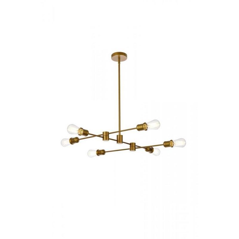 Xavier Adjustable Brass 6-Light Indoor/Outdoor Pendant