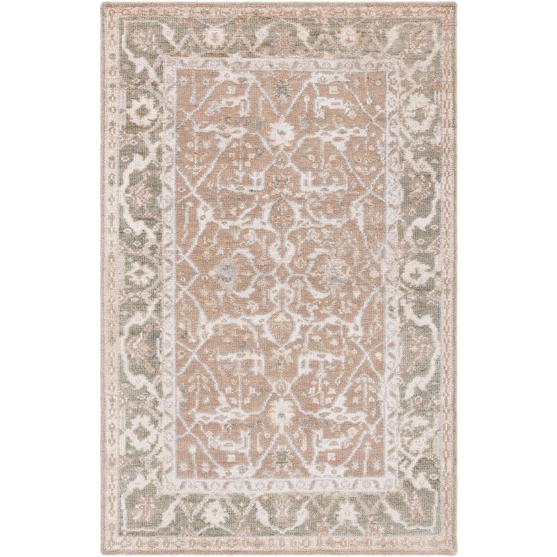 Elysian Fields 59'' Gray Hand-Knotted Wool Blend Area Rug