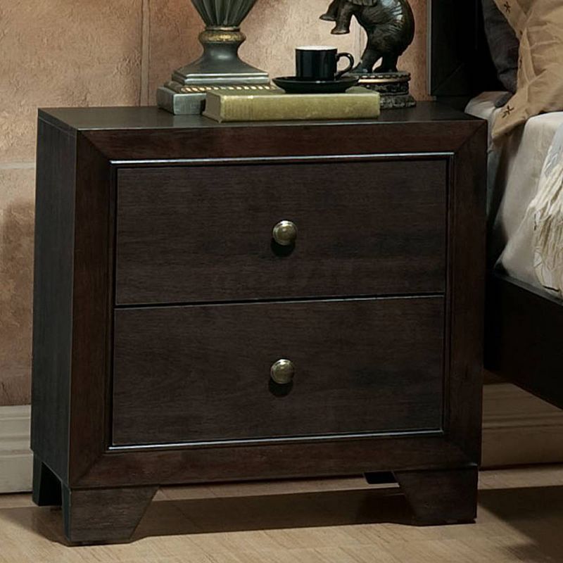 Madison Espresso Elegance 2-Drawer Nightstand