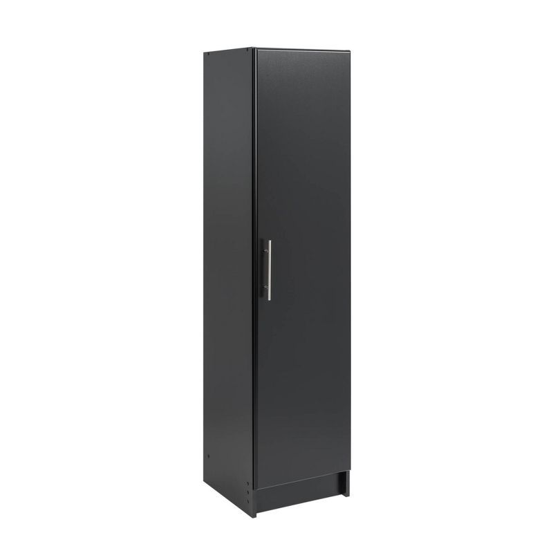 Black Slim Living Room Cabinet with Adjustable Shelves