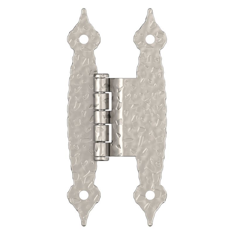 Satin Nickel 3/8 Inch Offset Decorative Cabinet Hinge