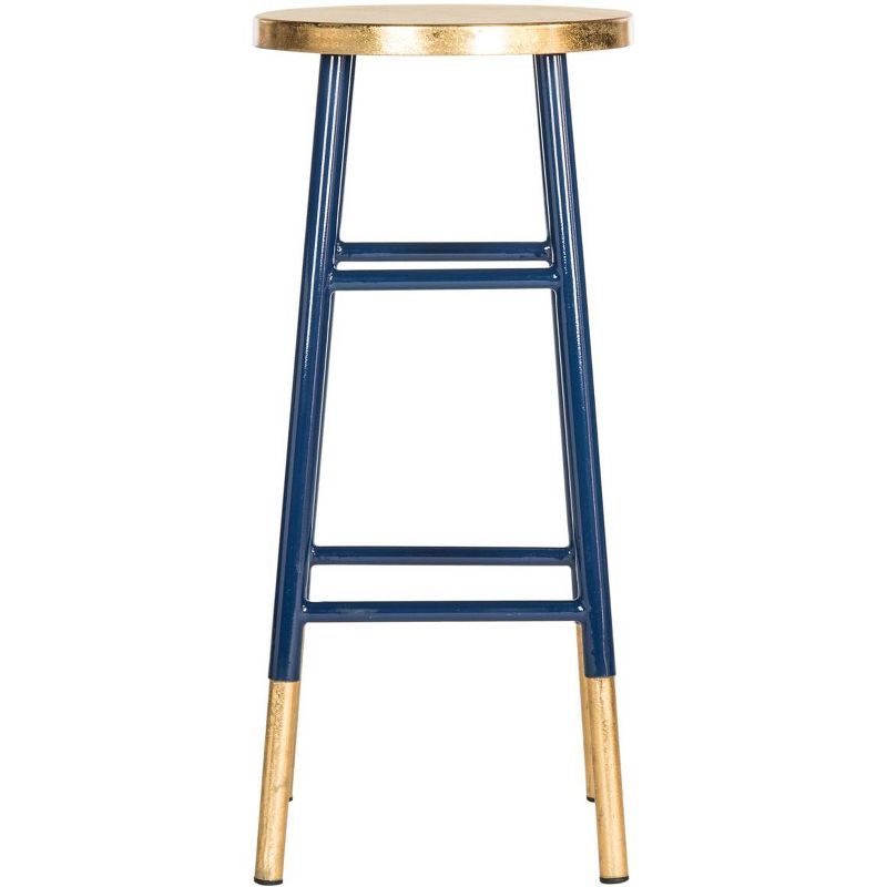 Navy and Dipped Gold 30" Transitional Metal Bar Stool