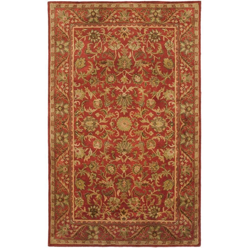 Antiquity Red Hand-Tufted Wool Area Rug 5' x 8'