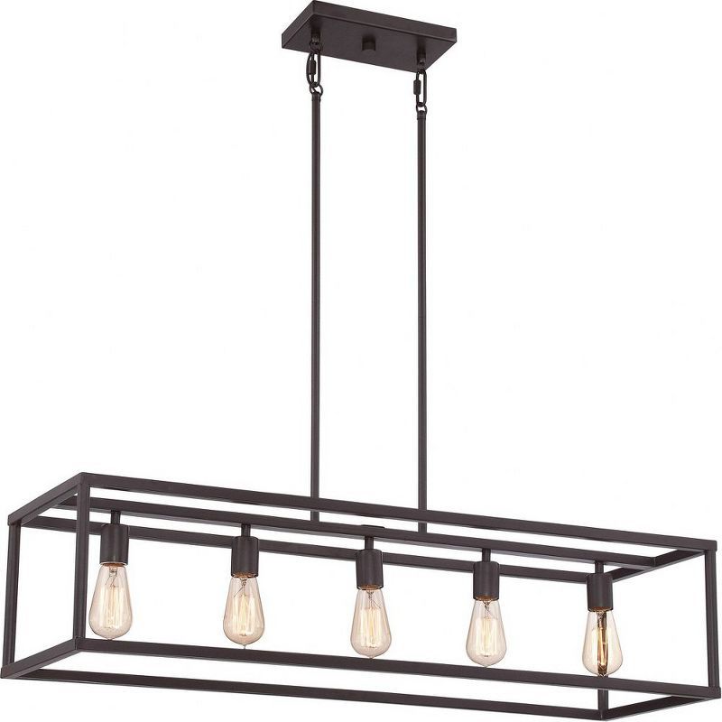 Western Bronze 5-Light Cage Island Pendant Light