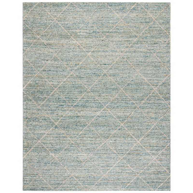 Handmade Himalaya Blues Wool Area Rug - 8' x 10'